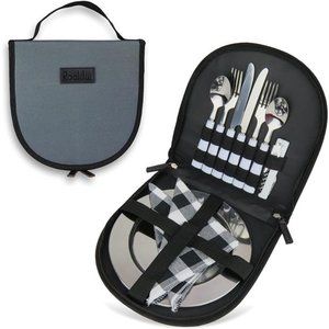 Camping Silverware Set with Case, 11 Pcs Camping Mess Kit with Stainless Steel
